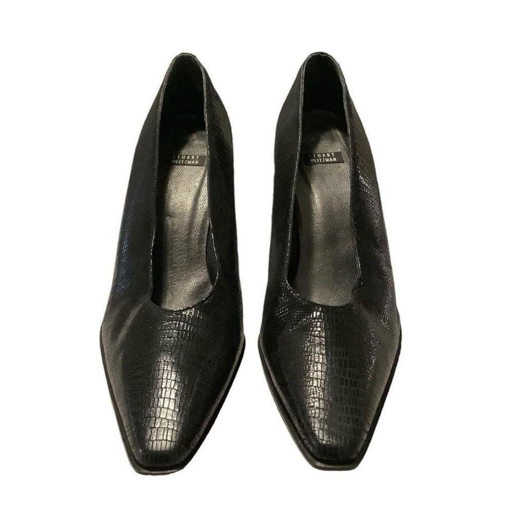 Stuart Weitzman Heels Casual Slip On Pumps Leather‎ size 10 Y2K